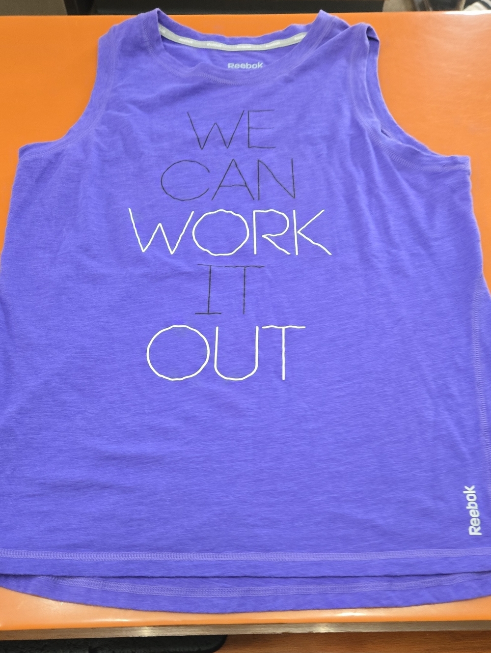 Reebok Graphic Tank Top - "We Can Work It Out", Size XL